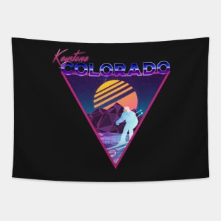 Retro Vaporwave Ski Mountain | Keystone Colorado | Shirts, Stickers, and More! Tapestry