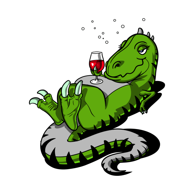 T-Rex Dinosaur Wine Party by underheaven