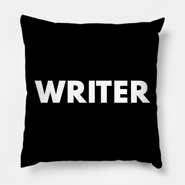 Writer Minimalist Design Pillow by Bunchatees