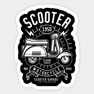 Ride With Style Vespa Scooter Classic' Sticker