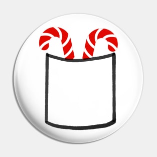 Candy cane pocket Pin