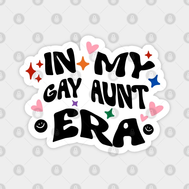 In my gay aunt era, trendy retro groovy aesthetic Magnet by LePetitShadow