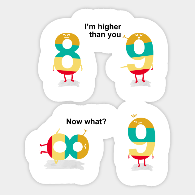 Discover 8 9 Math Teacher Funny - Math - Sticker