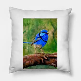 splendid fairywren Pillow