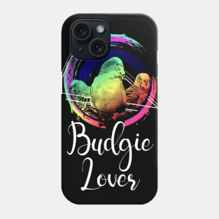 Colorful Rainbow Retro Budgie Lover Phone Case