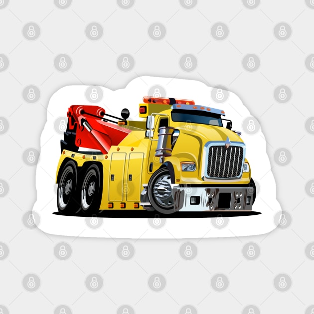 Cartoon tow truck Magnet by Mechanik