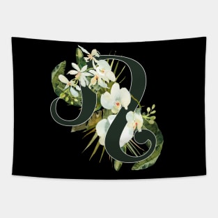 Leo Horoscope Zodiac White Orchid Design Tapestry