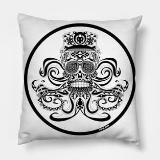 octopad octopus navy skull ecopop Pillow