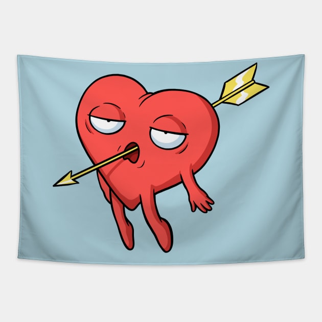 Heart with an arrow Tapestry by comicada