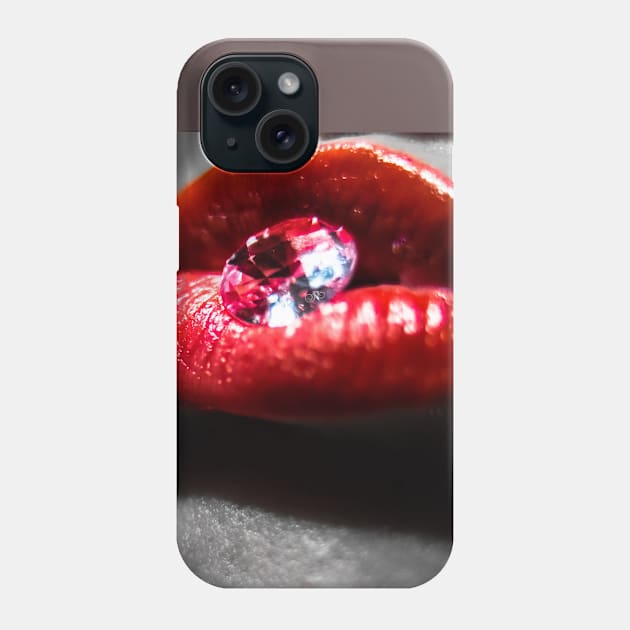 Diamond Lips Phone Case by LibrosBOOKtique