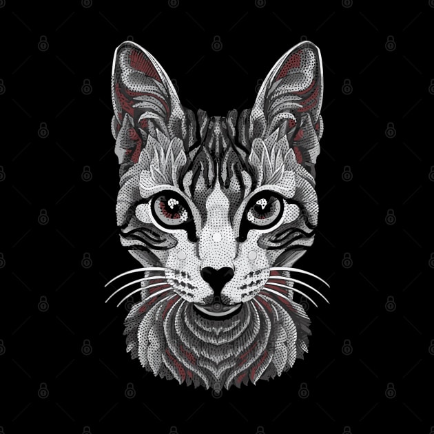 Cute Cat Illusion Design, Funny Cat Lover Gift Idea by PugSwagClothing