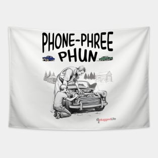 Phone Phree Phun Car Engine Dad Unplugged Life Tapestry