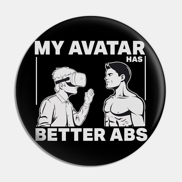 Gym Bro VR headset Funny Gifts Pin by GrafiqueDynasty