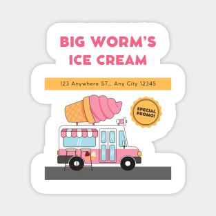 Big worm's ice cream Magnet