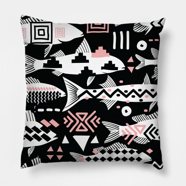 Bohemian Fishes Pillow by matise