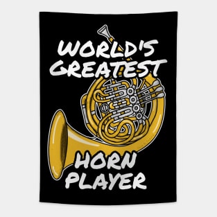 World's Greatest Horn Player French Hornist Brass Musician Tapestry