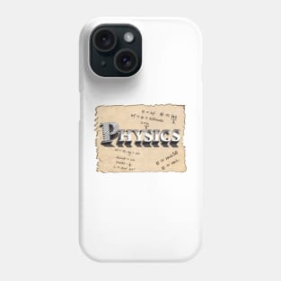 physics formulae with the word physics in 3d Phone Case