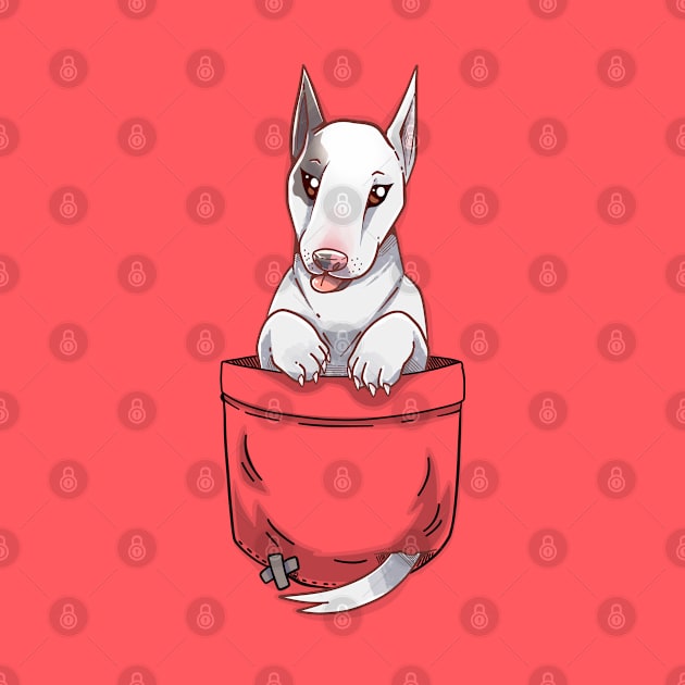 Pocket Cute Bull Terrier Dog by TechraPockets