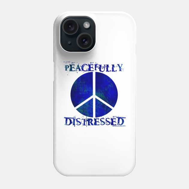 Peacefully Distressed v6 Navy Phone Case by SherringenergyTeez