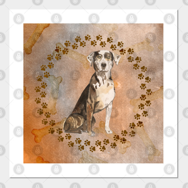 Louisiana Catahoula Leopard Dog Paw Prints And Cave Painting