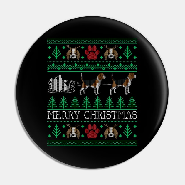 Christmas Beagle Dog Lovers Owners Beagle Ugly Christmas Sweater Pin by mrsmitful01