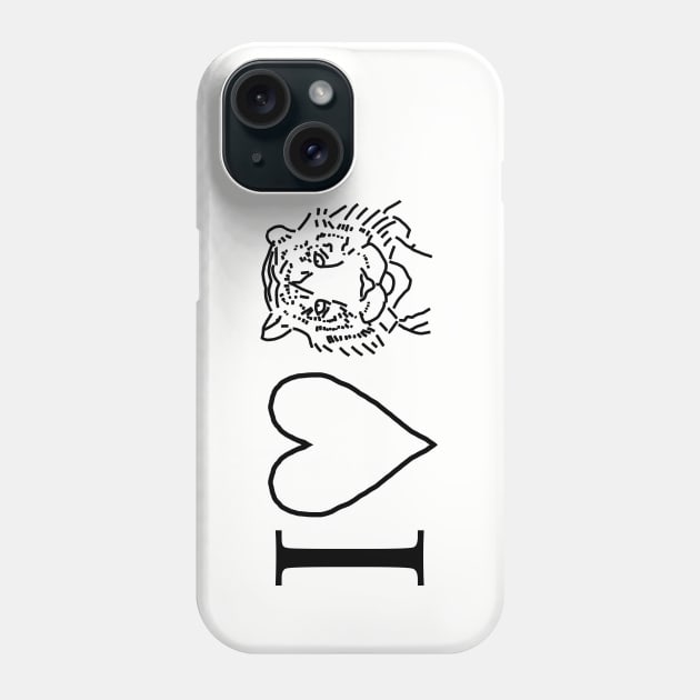 Tiger Love Valentines Day Phone Case by ellenhenryart