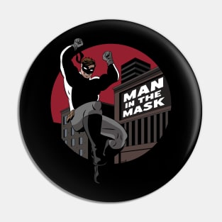 Man in the Mask Cityscape Pin