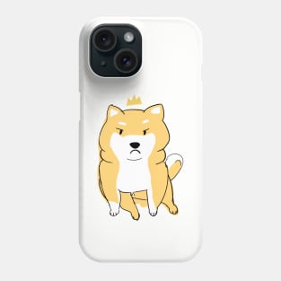 Angry Chibi Shiba With a Crown Phone Case