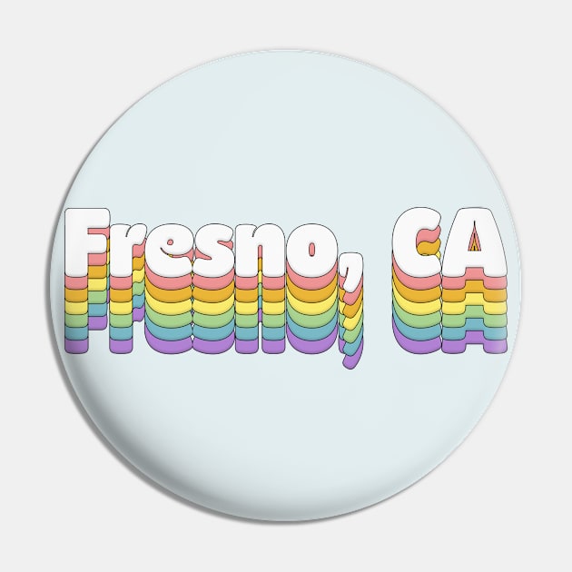 Fresno, CA // Retro Typography Design Pin by DankFutura