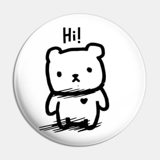 Shy Bear Pin