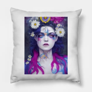 Face Tattooed Snow White Pillow