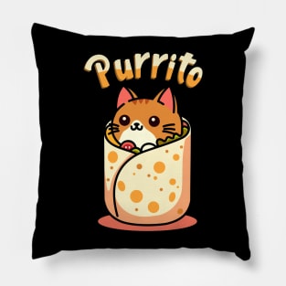 purrito - cat and burrito Pillow