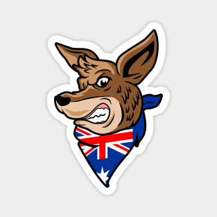 Cool Australian Kangaroo Head Magnet