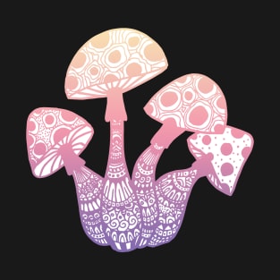 Pastel Zen Mushrooms T-Shirt