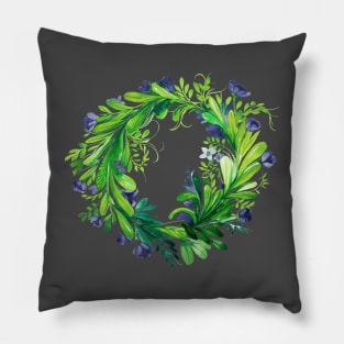 Summer solstice flower crown Pillow