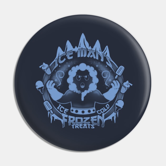 Ice Man's Frozen Treats Pin by BCArtDesign