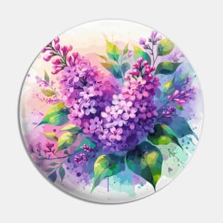 Pink Lilac Flower Pin