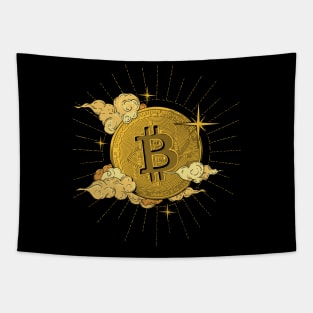 Bitcoin Currency in the moon Tapestry