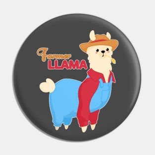 Farmer Llama Pin