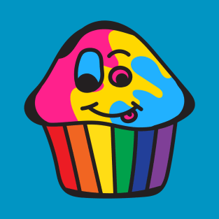 Pansexual Pride Rainbow Cupcake T-Shirt