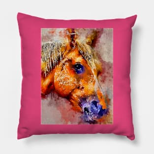 Watercolor Horse Pillow