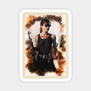 Sarah Connor Portrait Magnet