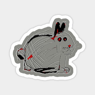 rabbit bunny childrens drawing Magnet