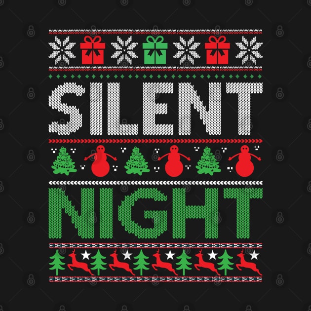 Silent night ugly christmas sweater by MZeeDesigns