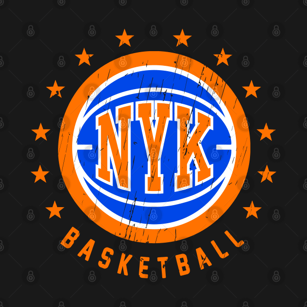 NYK Basketball Vintage Distressed by funandgames