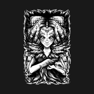 Princess of Ravens (on Black) T-Shirt