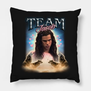 Team Jacob Cursed Fan Collage Pillow