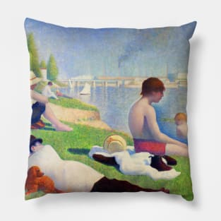 Bathers at Asnières Pillow