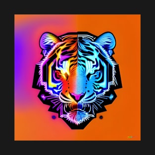 Trippy Psychedelic Neon Tigers 1 T-Shirt