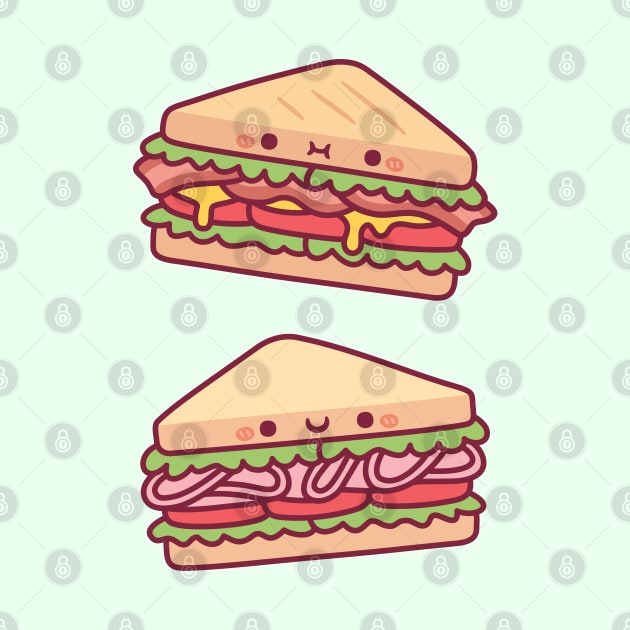 Cute Sandwiches Doodles by rustydoodle